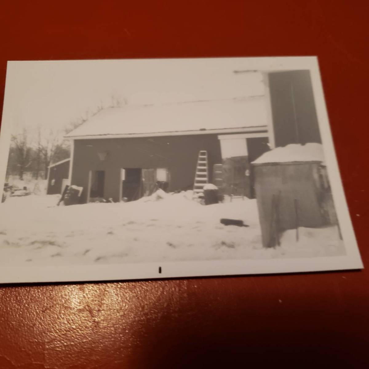 The old horse barn where Christmas presents were hidden in 1960.