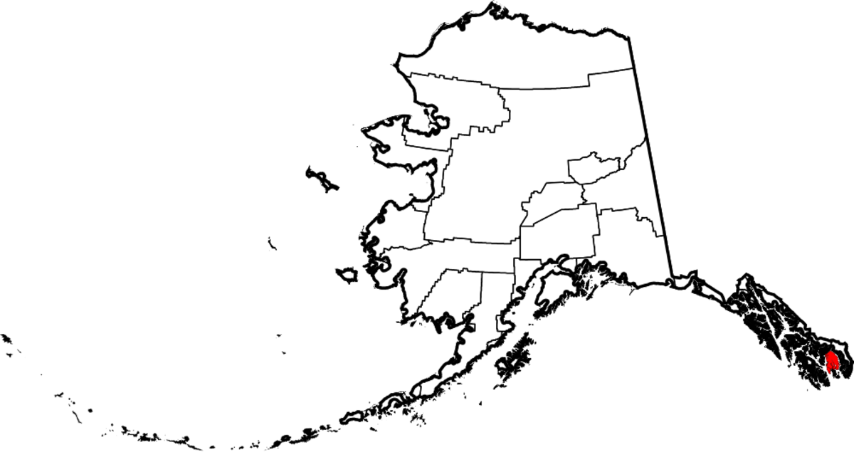 Map location of Ketchikan Gateway Borough, Alaska, United States  