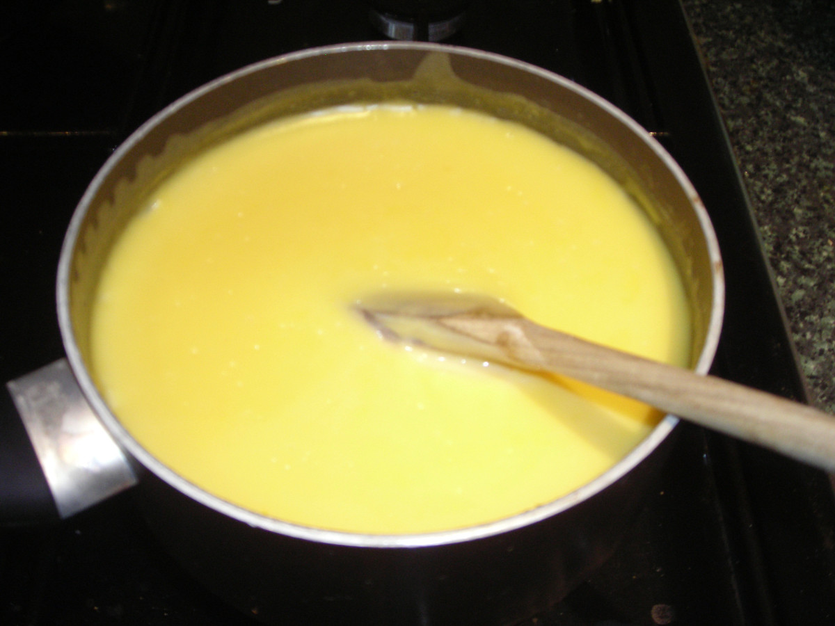 This custard takes only about six minutes to make!