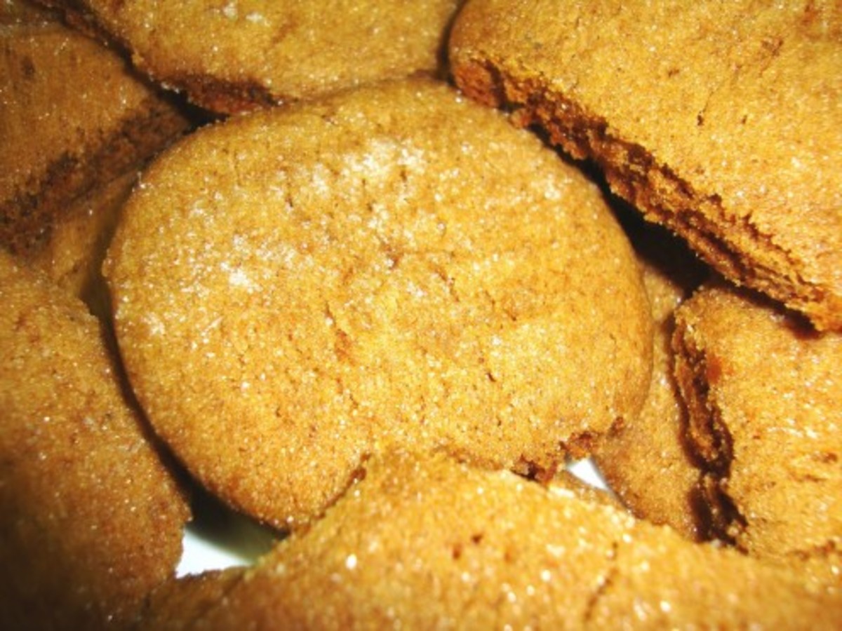 Close-up of ginger cookies.