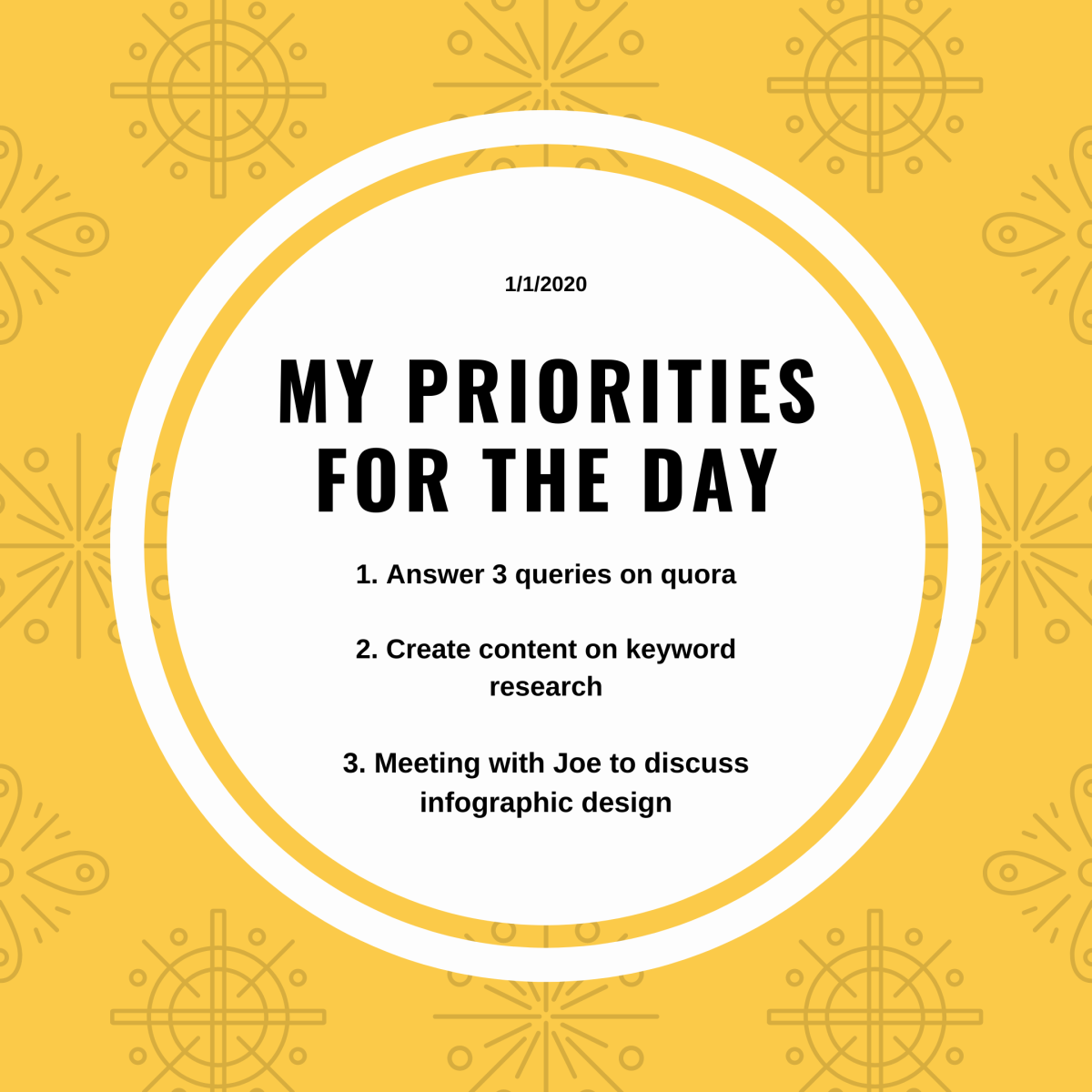 Make a priority list