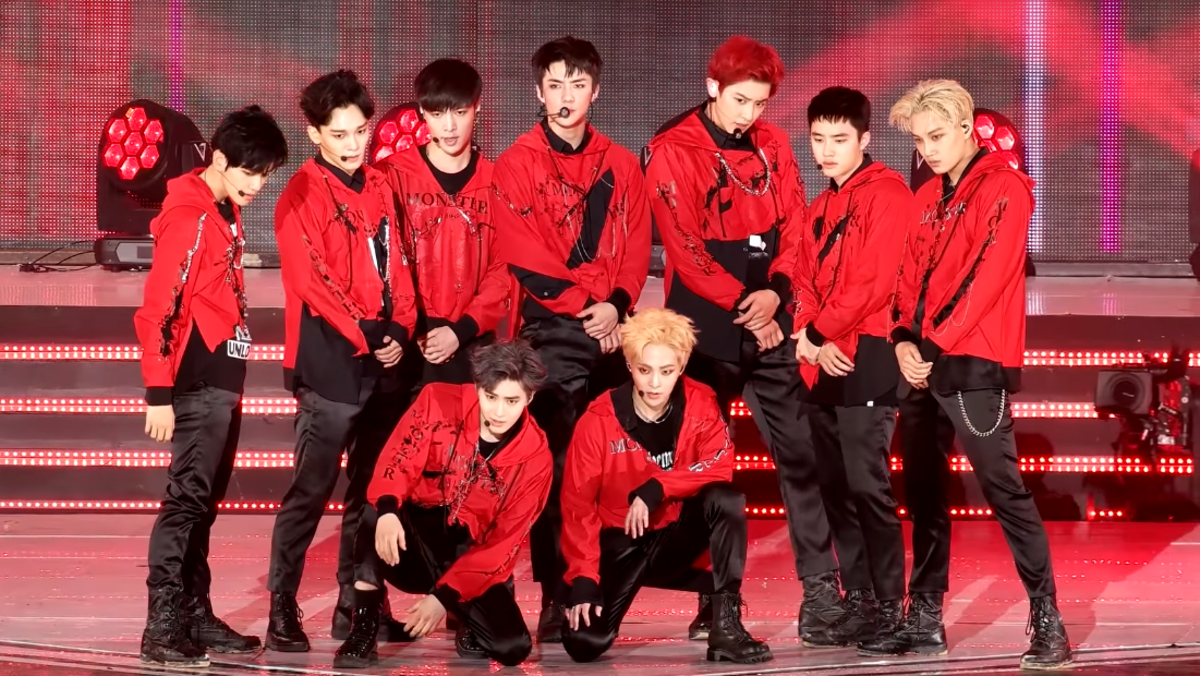 EXO demonstrates several K-pop fashion trends.