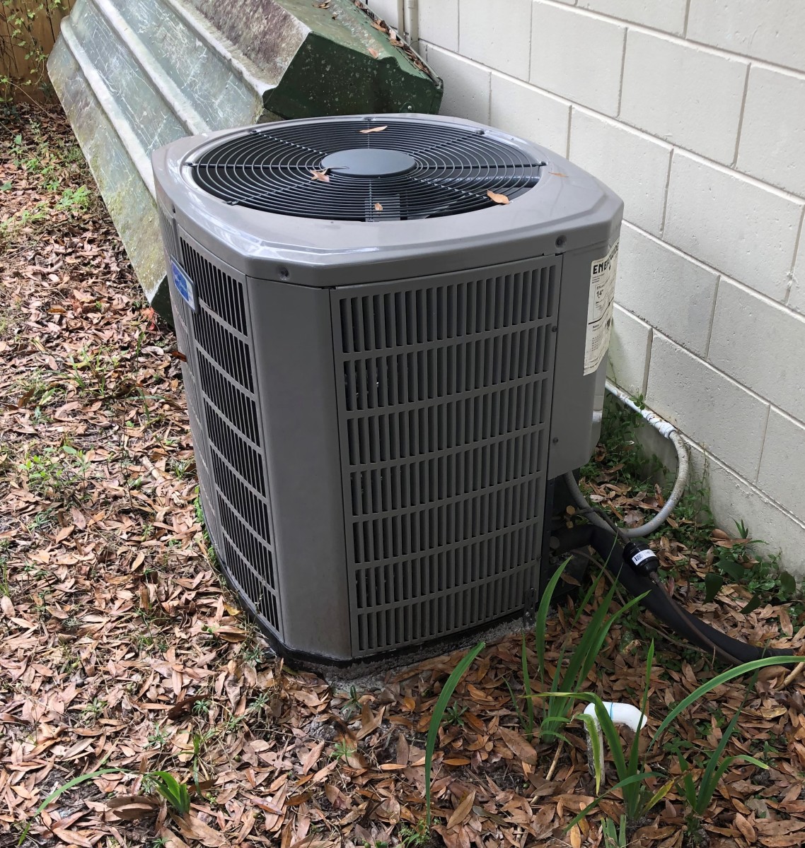 Keeping the air-conditioning condensing unit clean increases air flow across the coil.