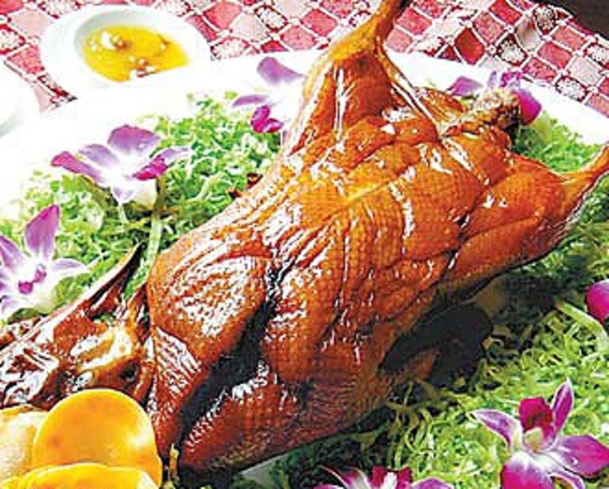 A cooked goose.