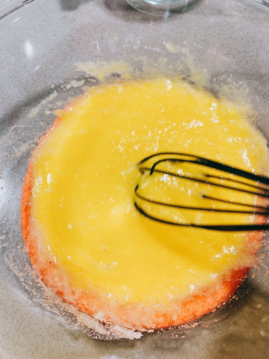 Whisk until they are well combined.