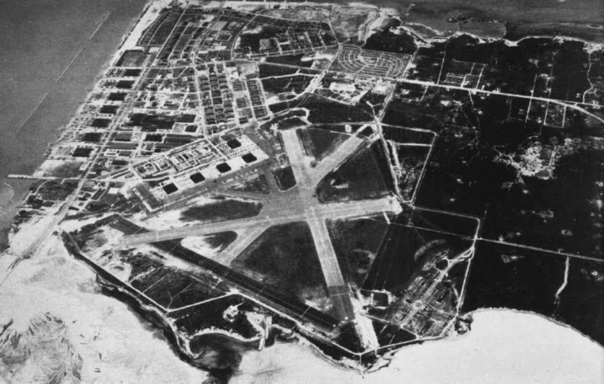 Aerial view of Naval Air Station 