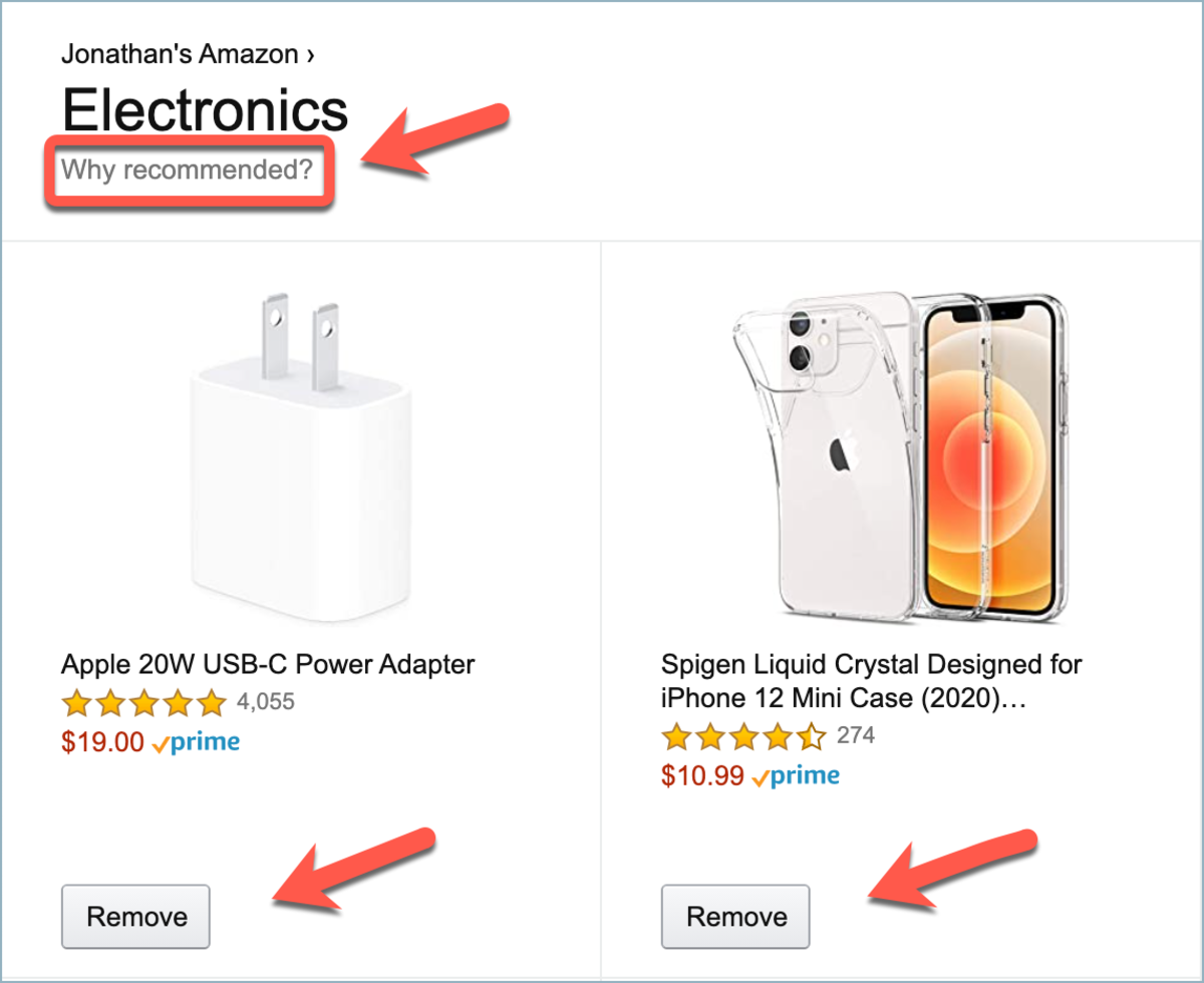 Clear Your Amazon Browsing History, Search Recommendations & More