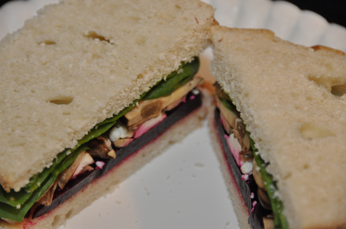 Roasted Beet Sandwich on Sourdough bread