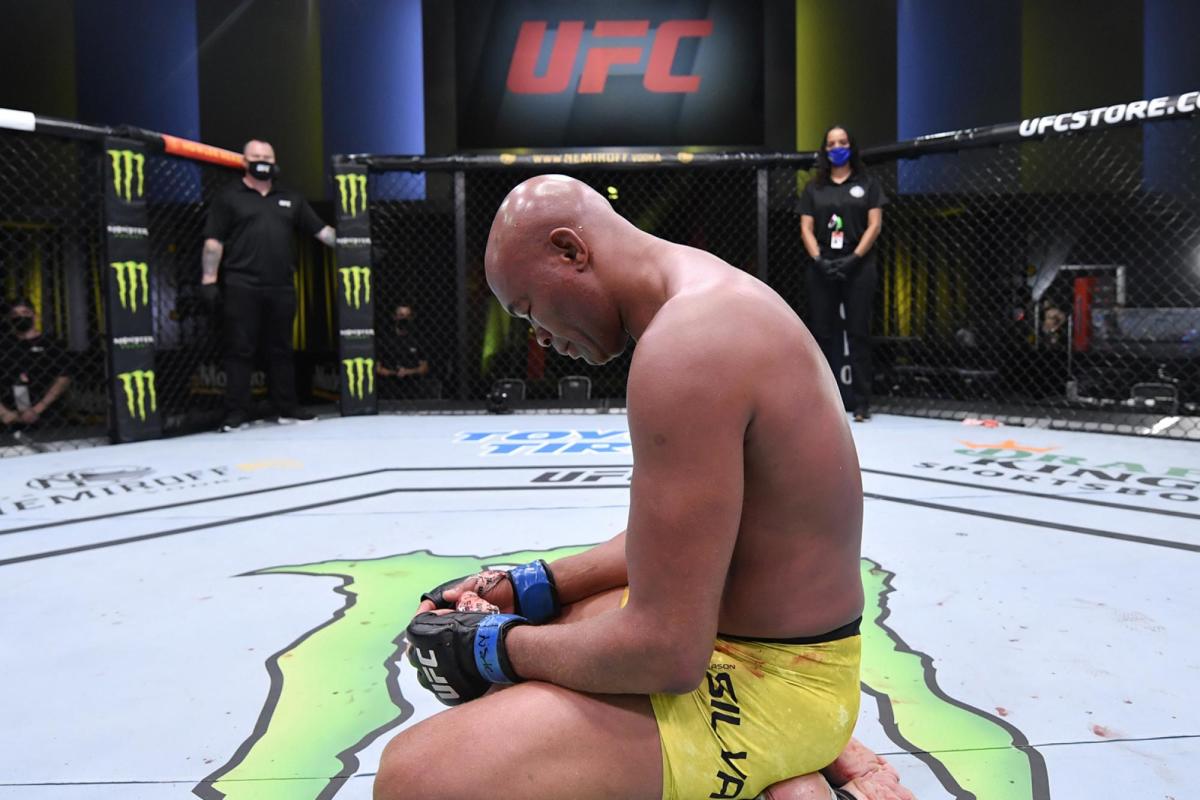 Anderson Silva after his final UFC fight which ended in a loss by TKO to Uriah Hall. 
