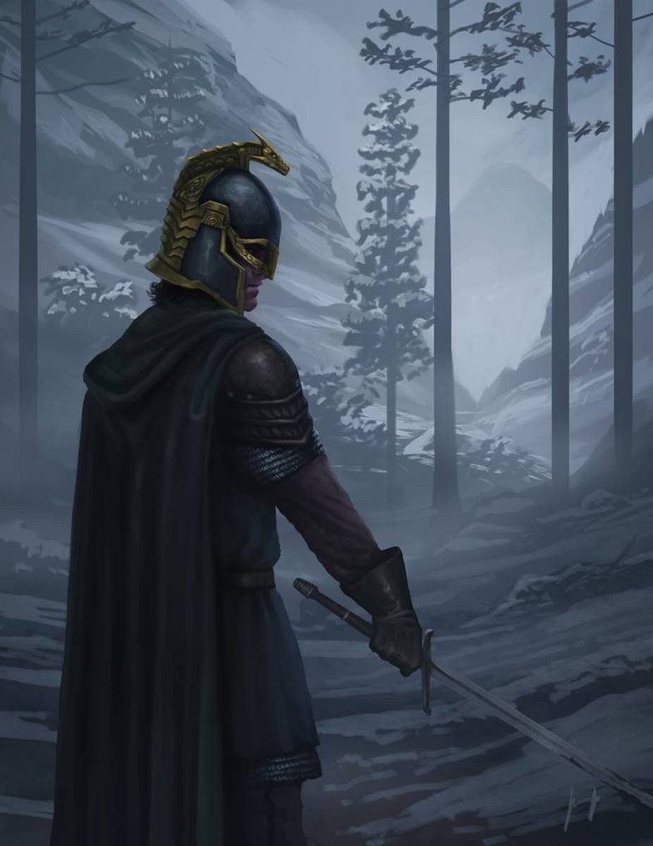 Turin by Spartantank42.  Though one of the mightiest warriors during the Beleriand Wars, Turin Turambar also isolated himself from those who would help him, eventually leading to his suicide.