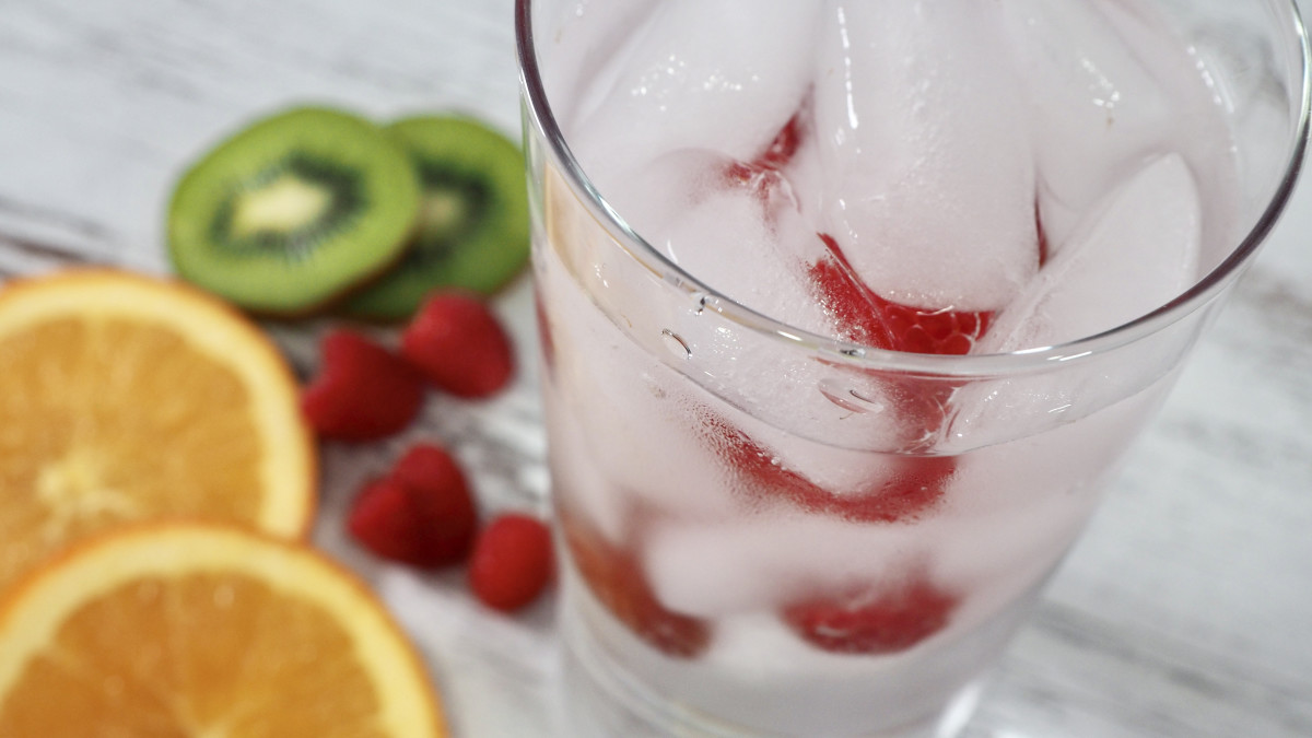Adding fruit to your homemade flavored water is a great idea! 