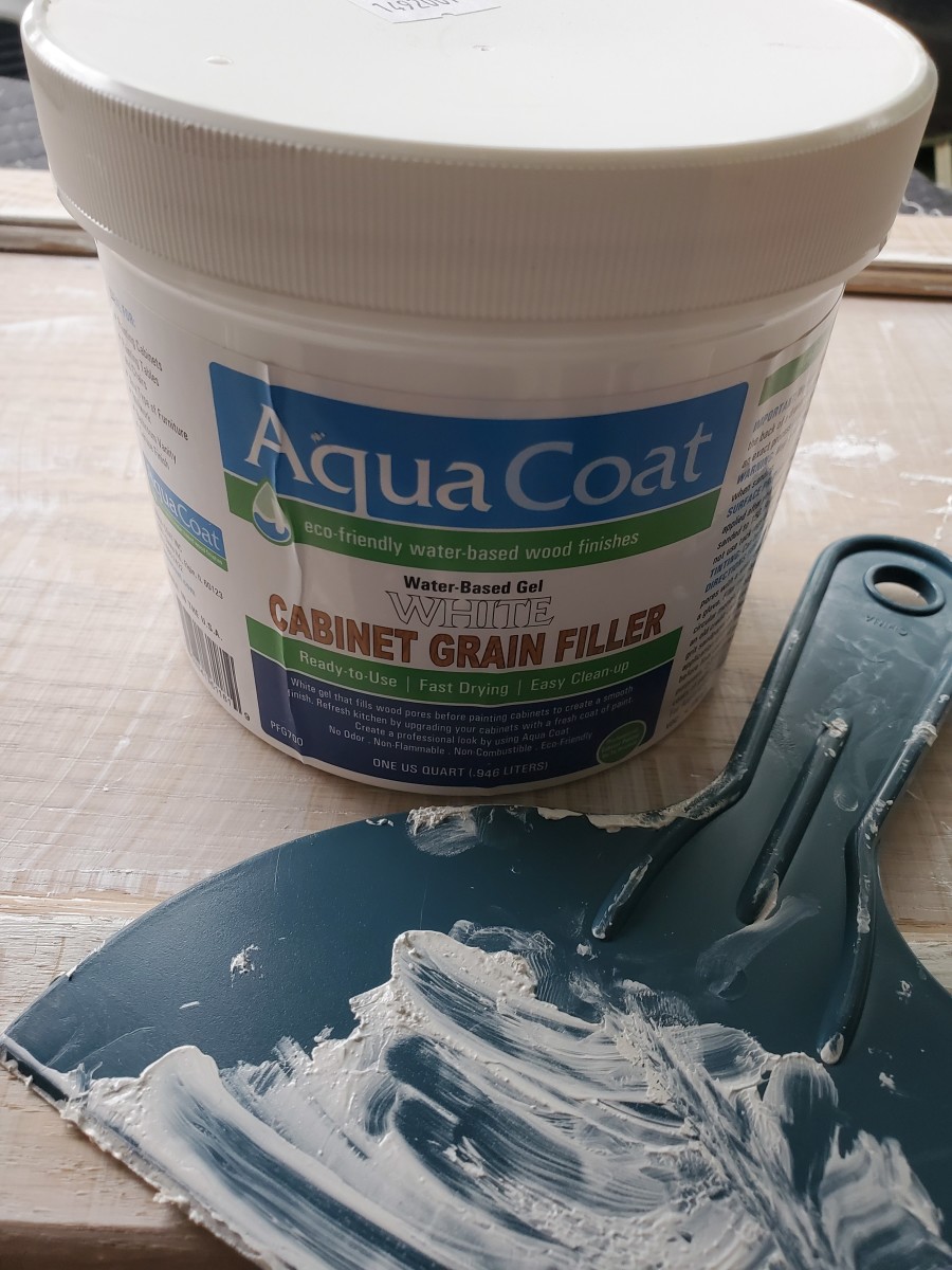 Aqua Coat grain filler works well in just a few coats.