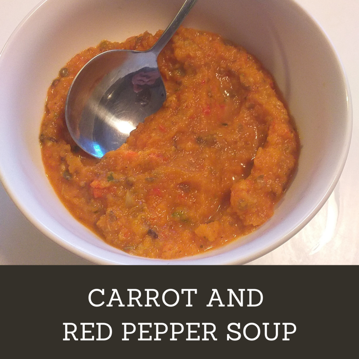 Homemade carrot and red pepper soup.