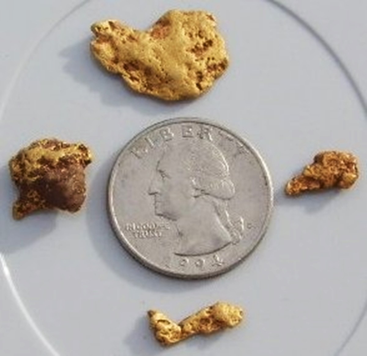 Medium to small gold nuggets