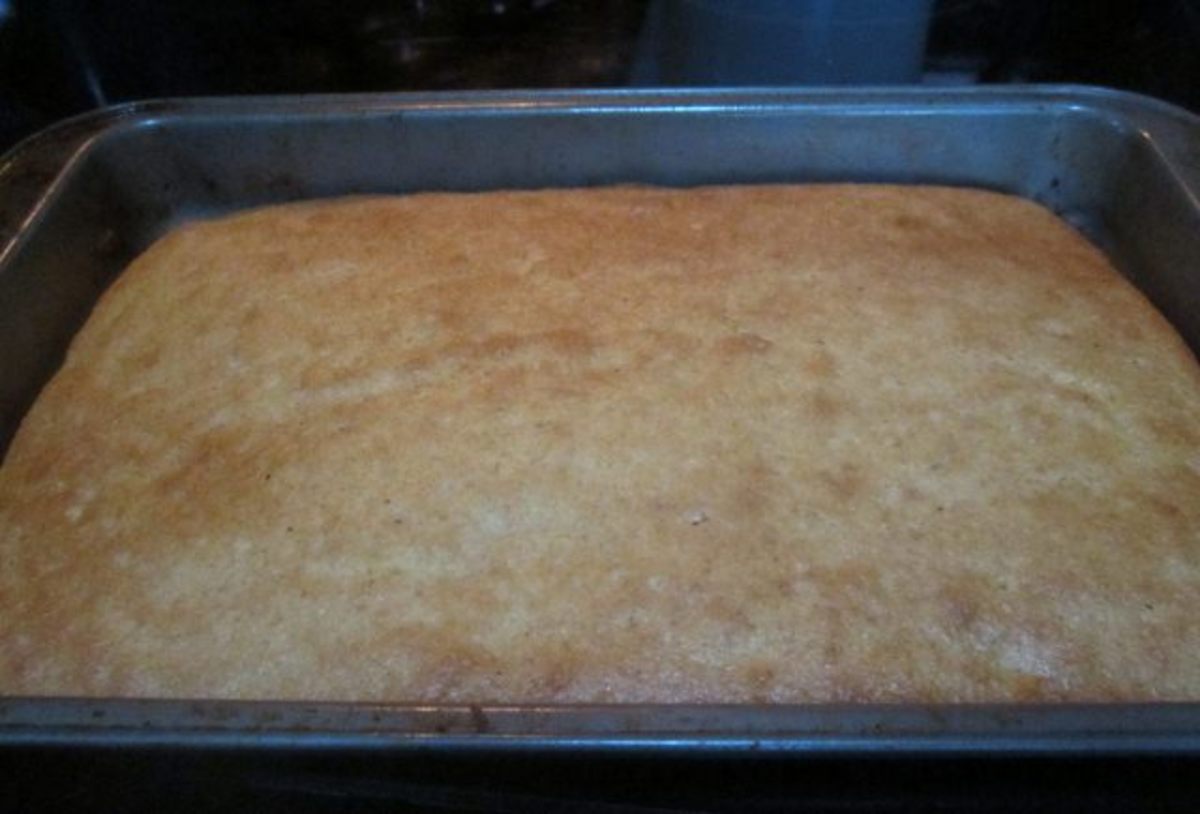 Cornbread fresh out of the oven!