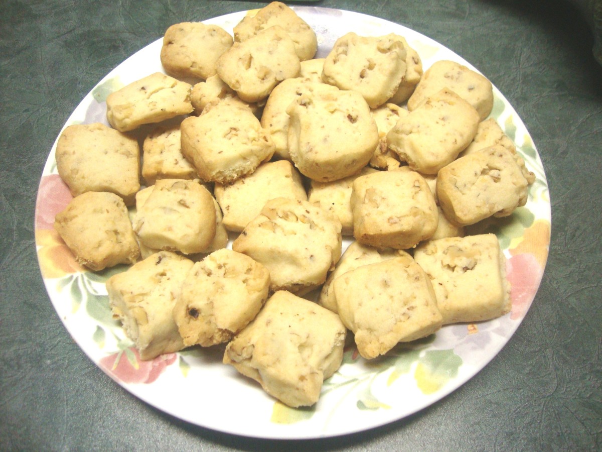 Square shortbread cookies