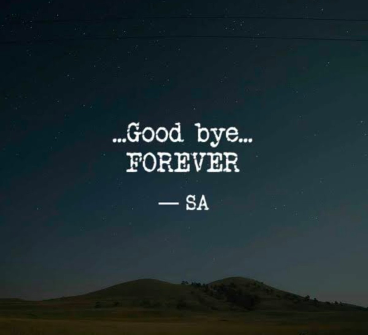 Goodbye Forever