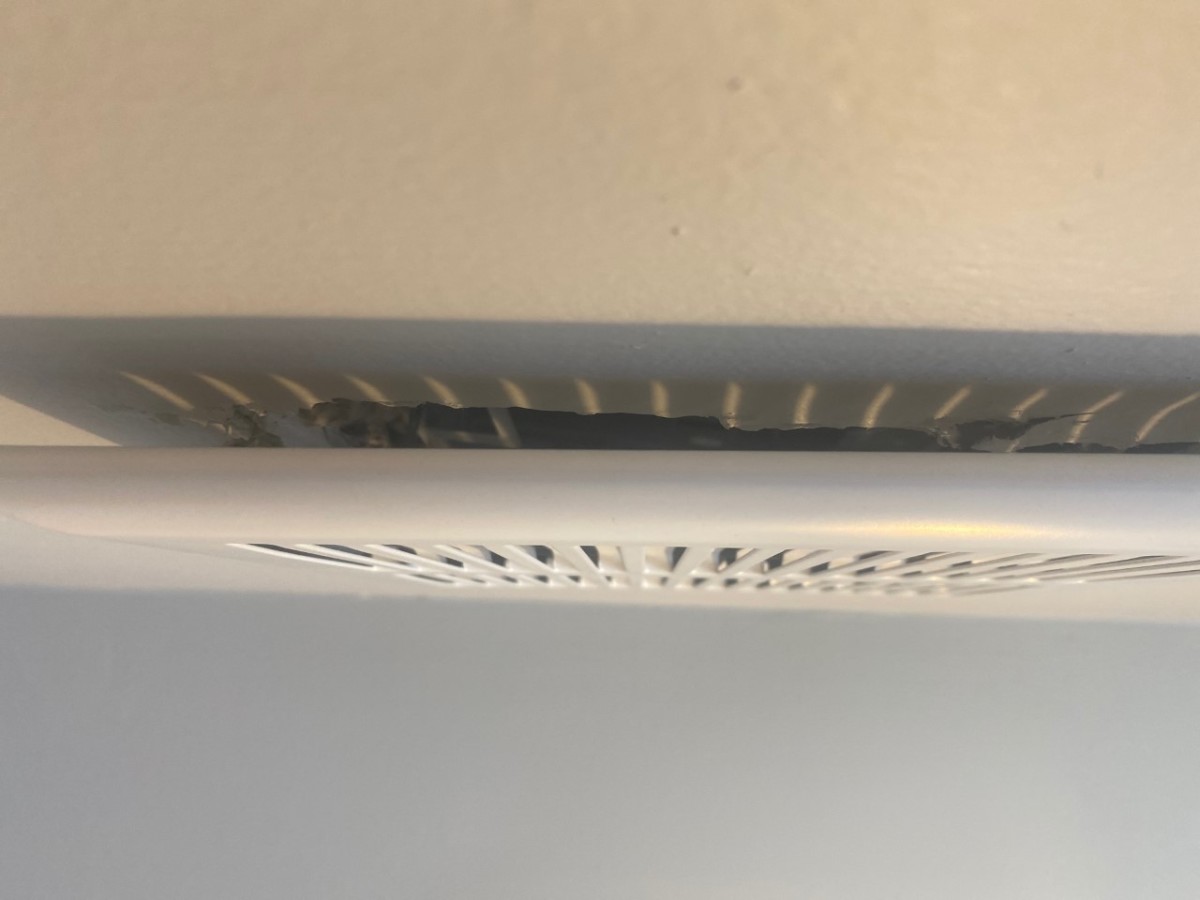 An annoying gap between fan cover and ceiling