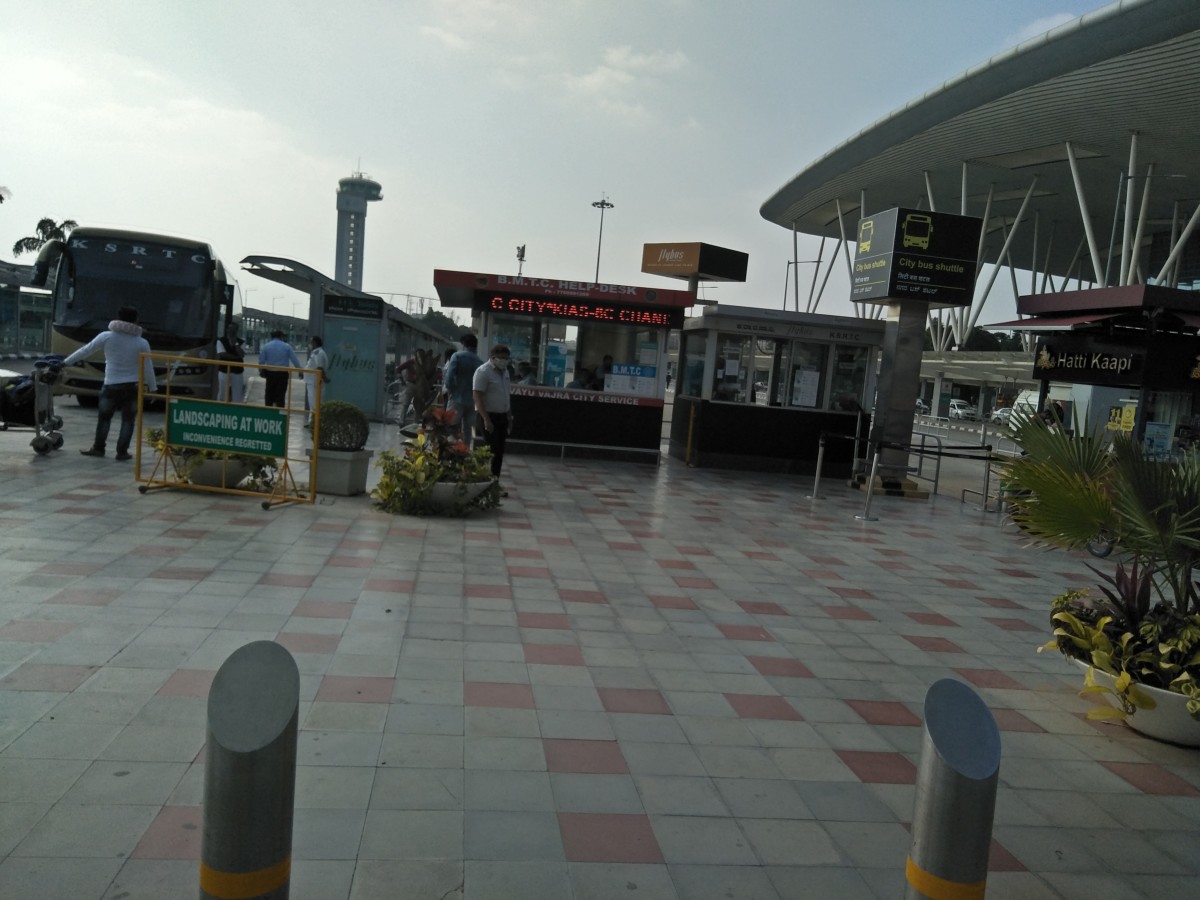 KSRTC's Information Desk at Kempegowda International Airport's BMTC Bus Terminal