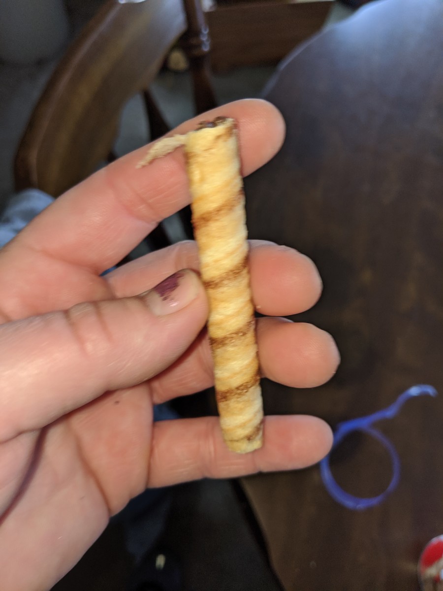 These are a wafer cookie, rolled into a tube shape and then filled