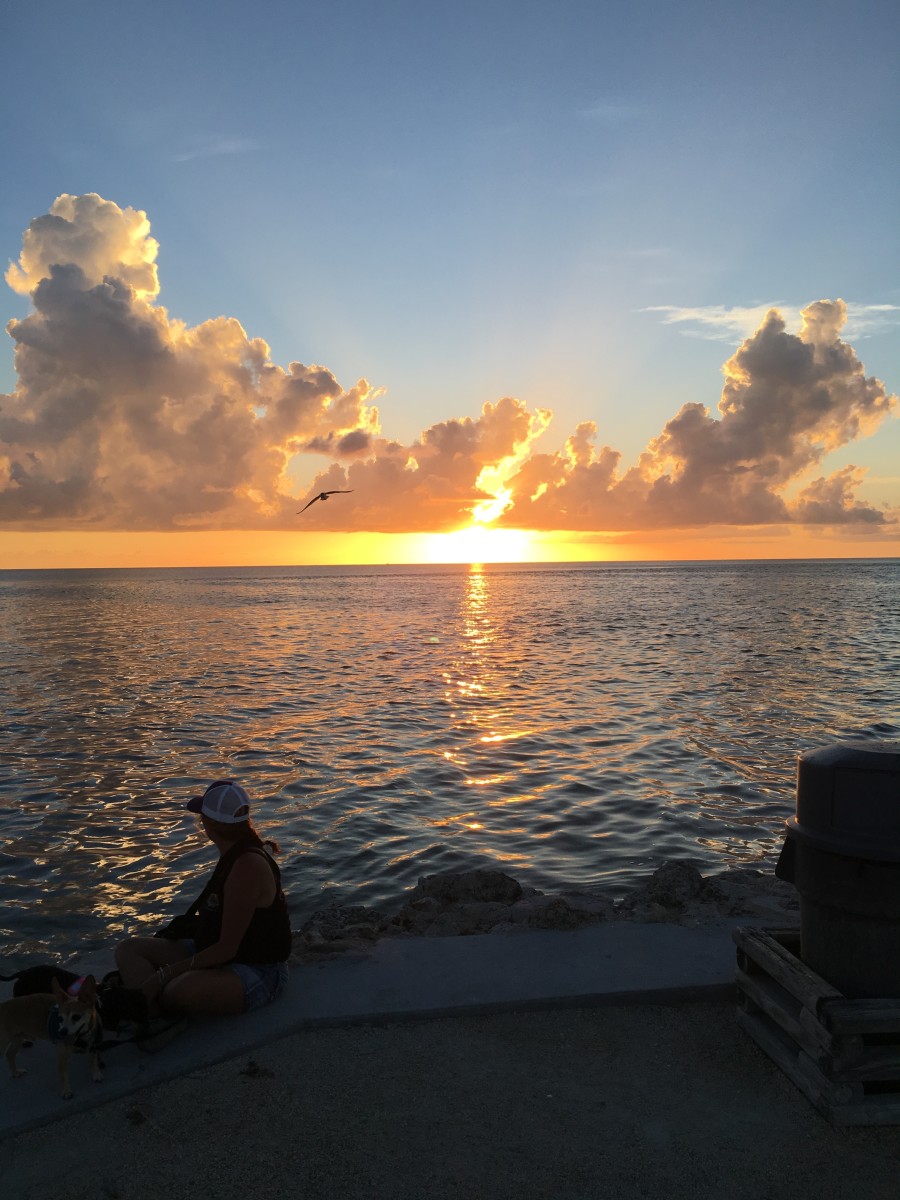 A Spectacular Sunset at Fiesta Key Campground in ISLAMORADA, in the Florida Keys.