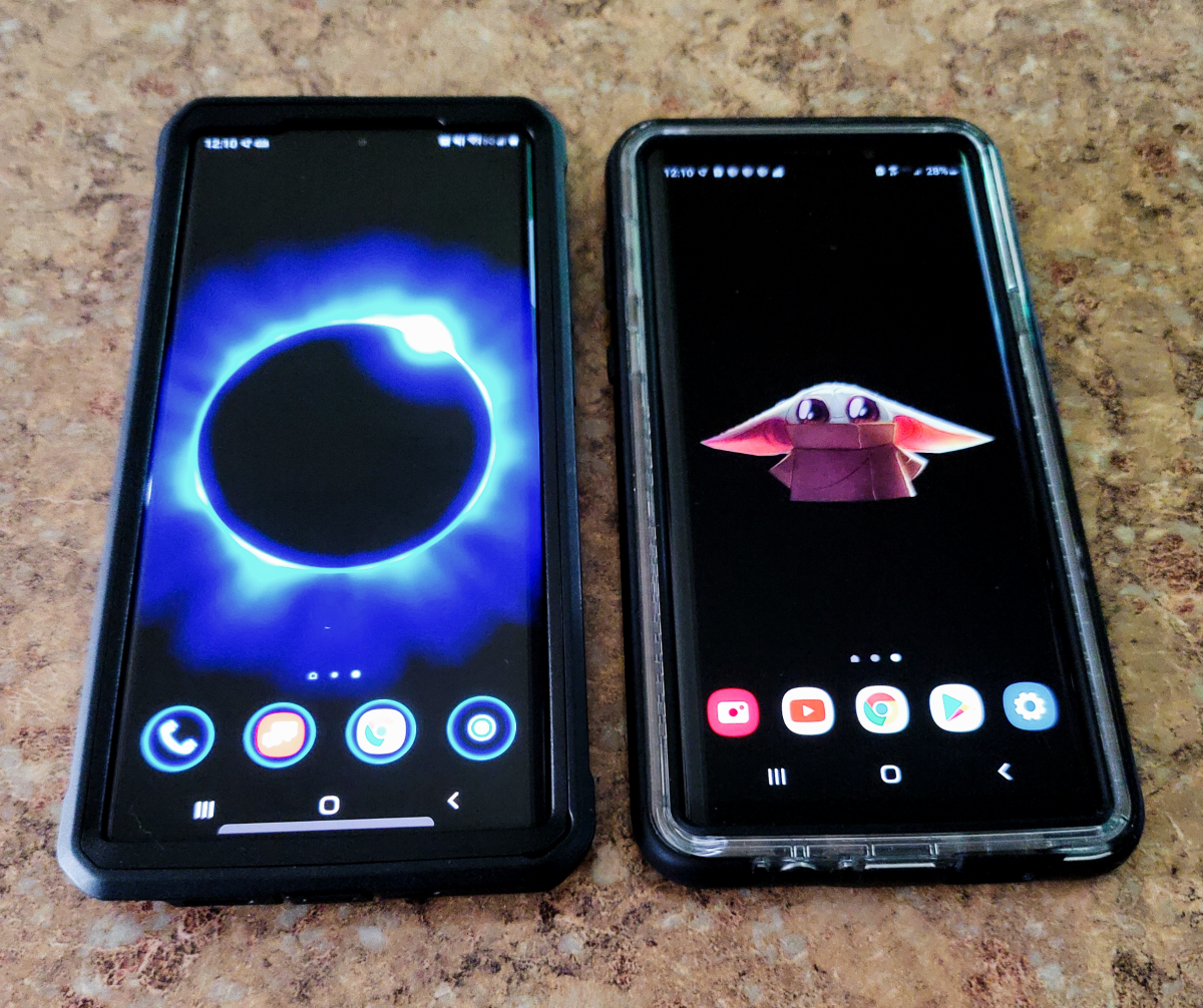 Left: Note 20 Ultra. Right: Note 9
