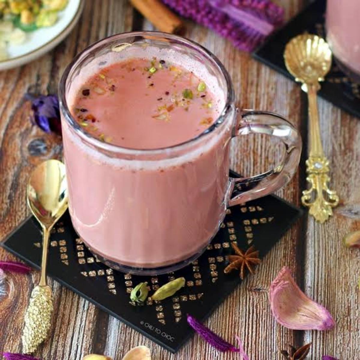 How to Make Kashmiri Tea(pink Tea)