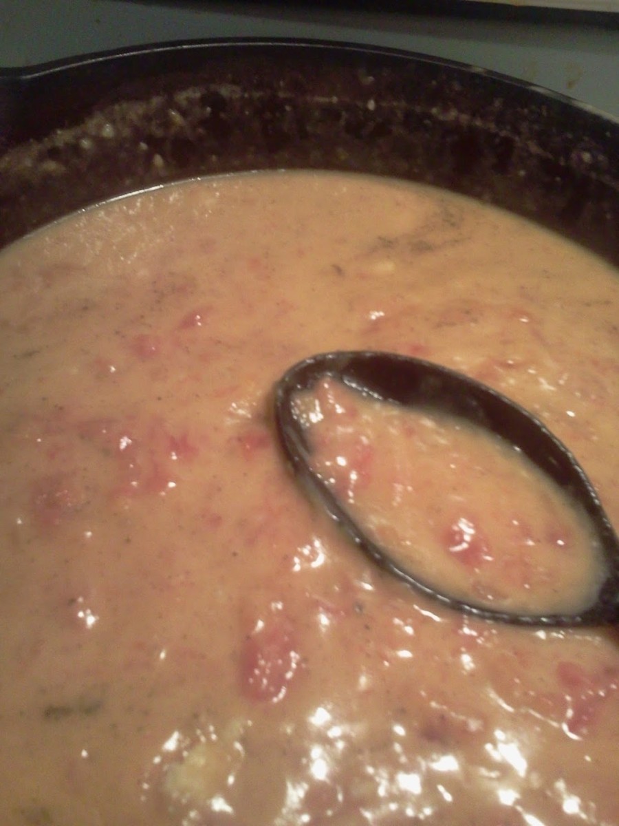 The finished tomato gravy. Delicious!