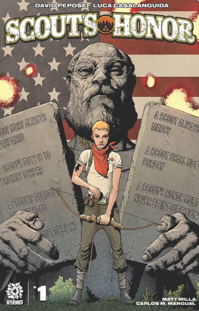 "Scout's Honor #1" is a post-apocalyptic thriller series from AfterShock.