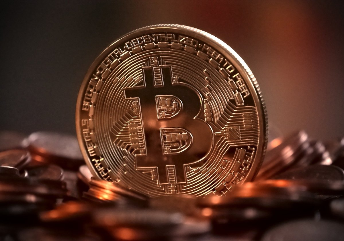 A physical representation of a bitcoin