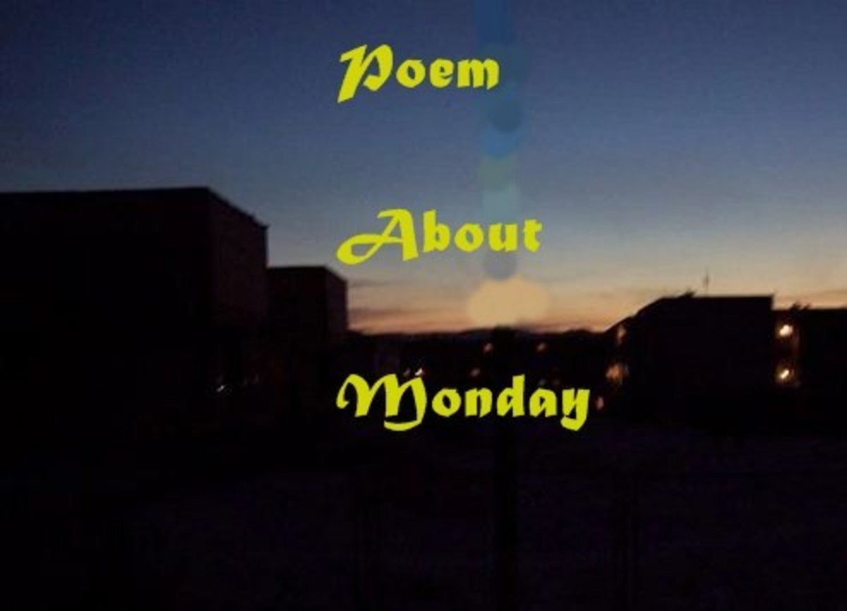 Poem about Monday, Days of the Week