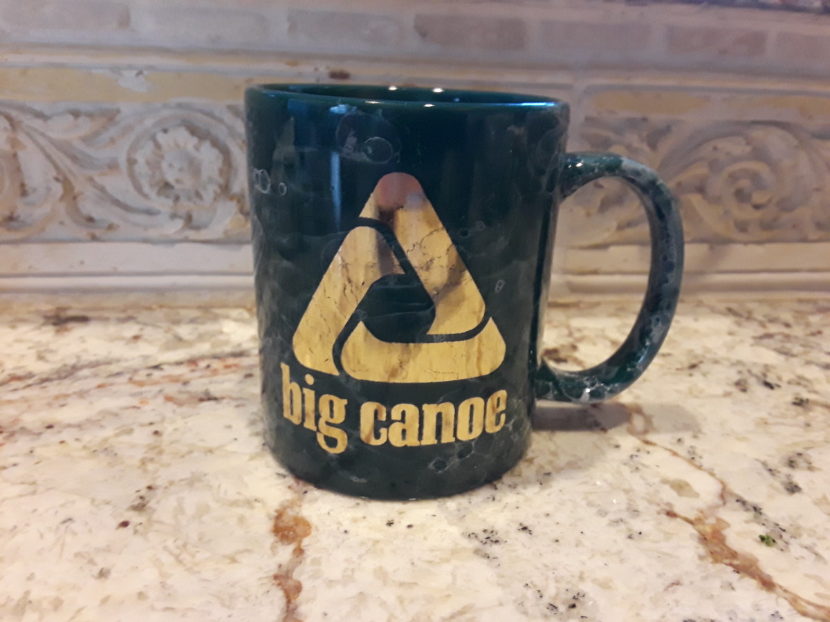Here's the mug with the name of my community that I found at a thrift store.