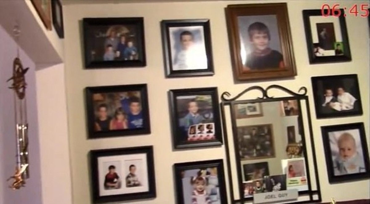 Family photos line the walls in the Guy’s home in Knoxville, Tennessee.