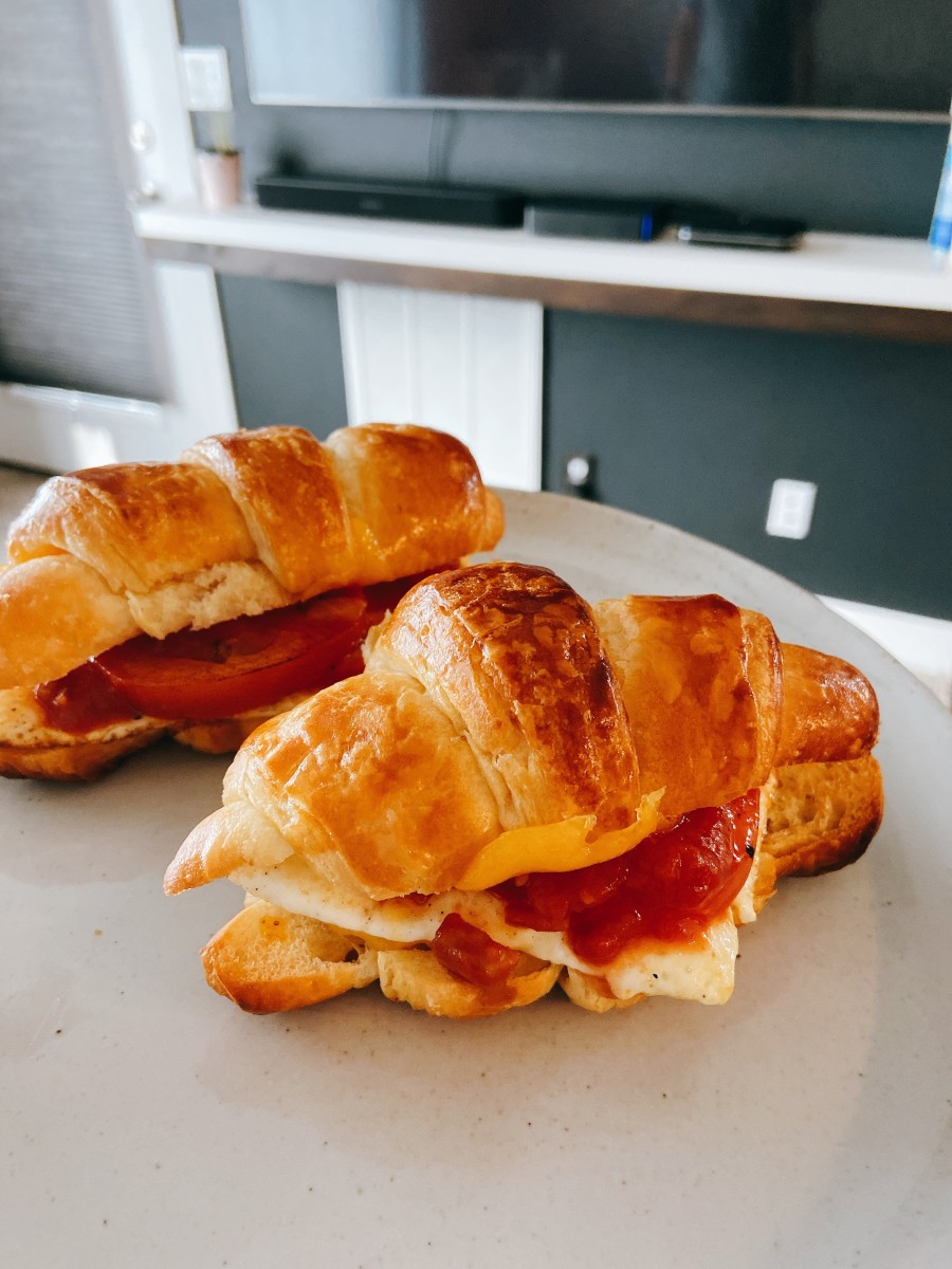 My husband decided to borrow a couple of my croissants to make sandwiches with—I don't blame him. 