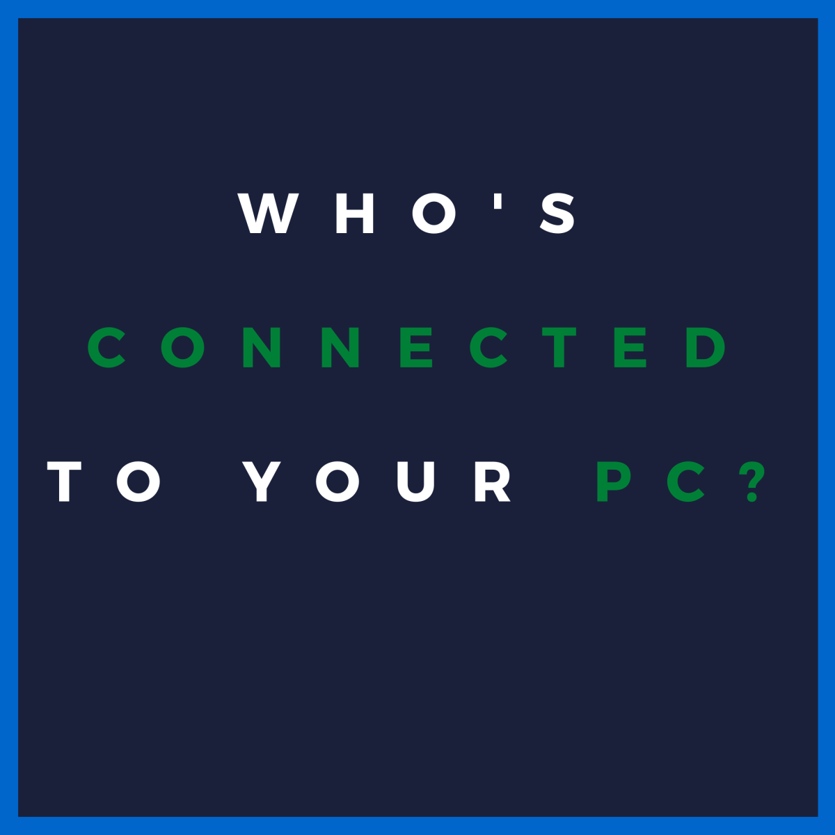 Want to see who's connected to your PC right now? We'll open up the Windows cmd prompt, use Netstat, and then use the "Foreign Address"  info found to take a look at the connections on the other end.