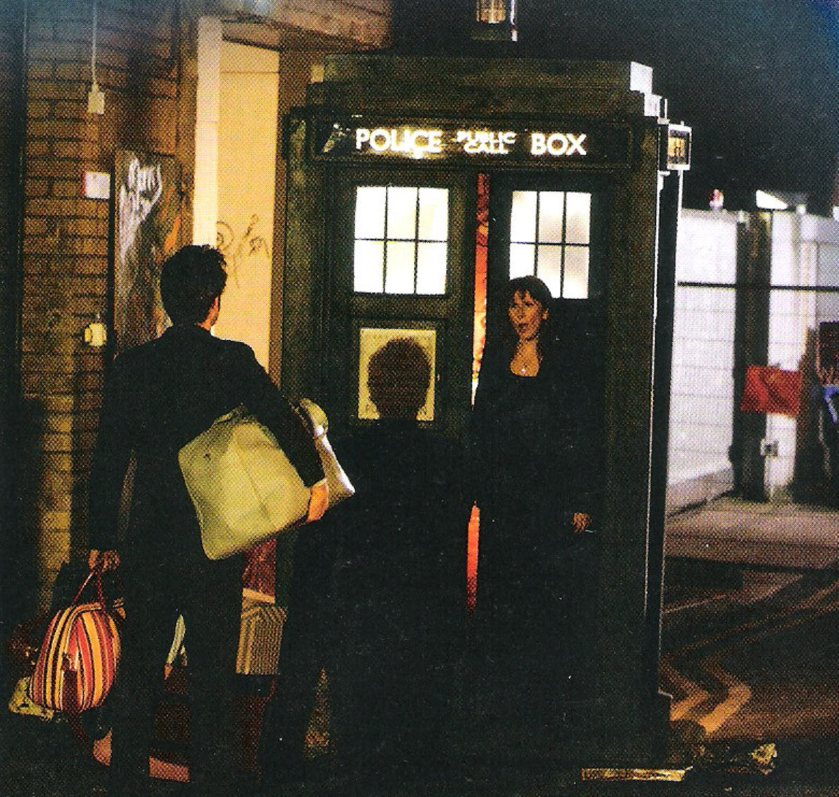 The Doctor  and Donna at the TARDIS from Doctor Who 
