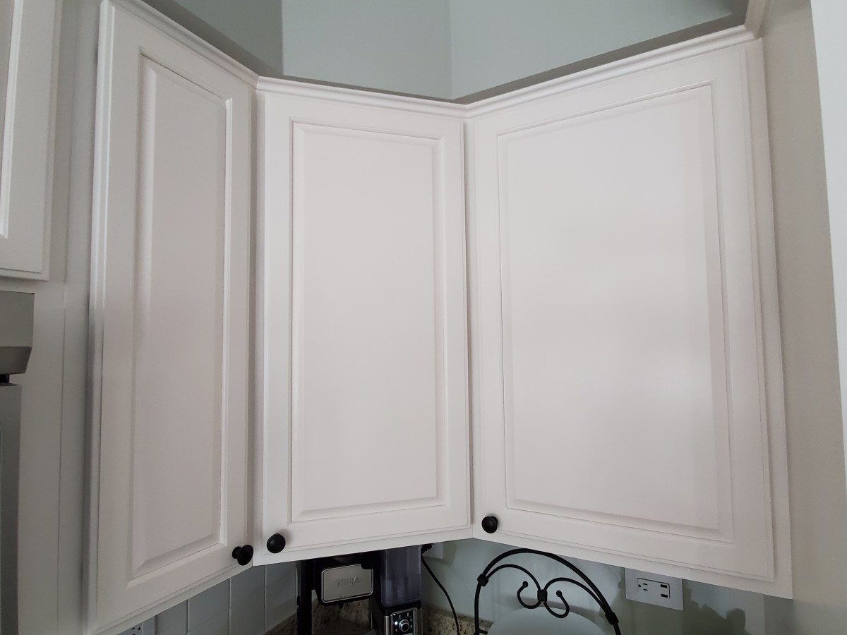 Repainting cabinets a different color.