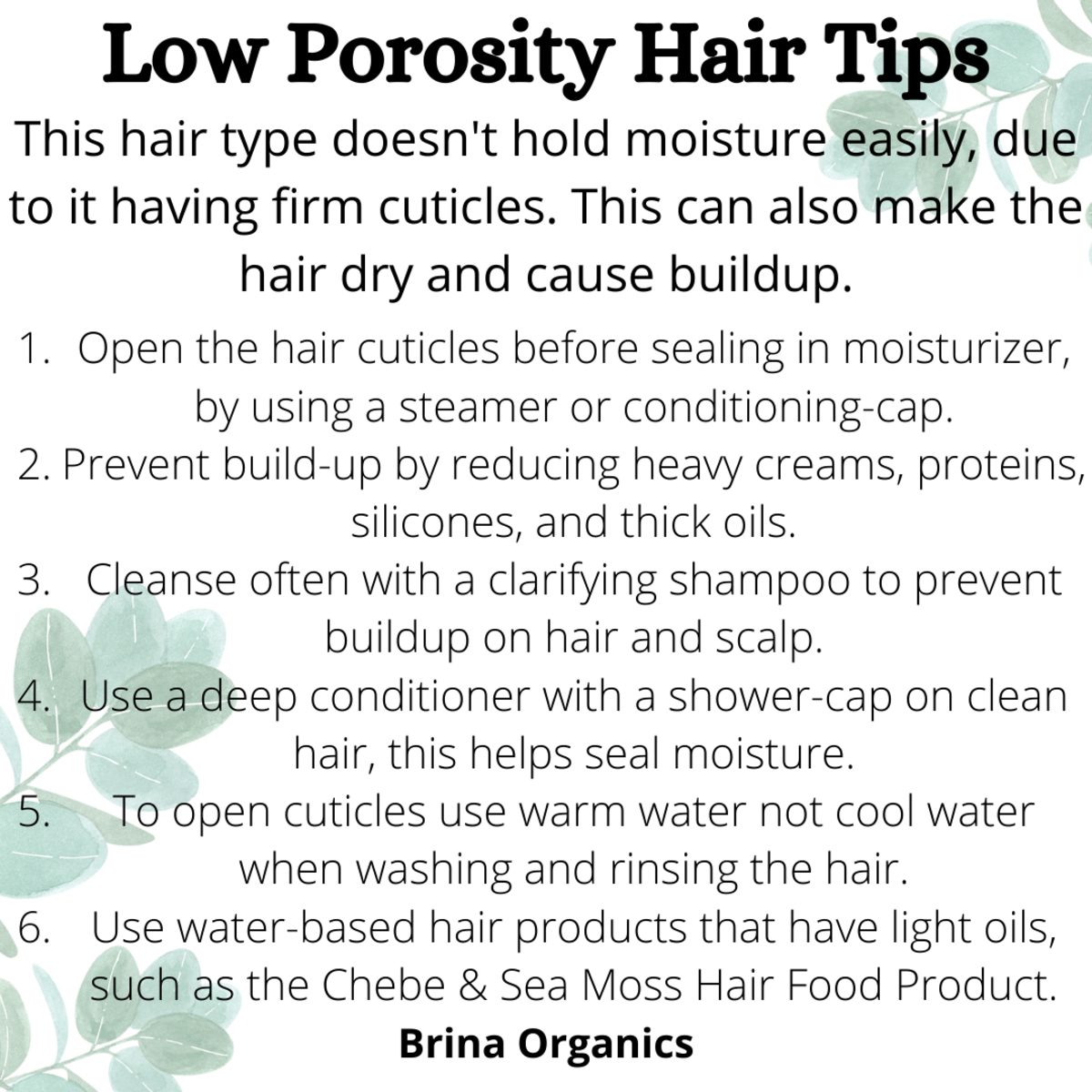Low Porosity Hair Tips
