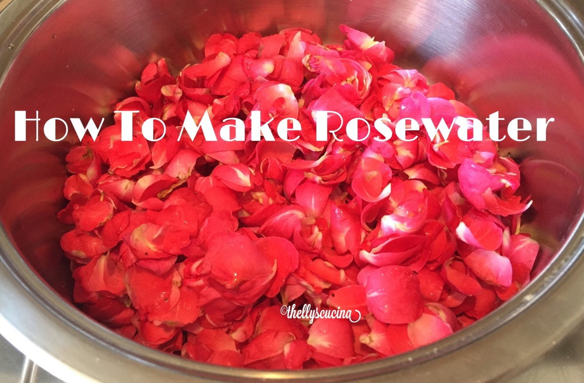 It's easy to make rosewater facial toner at home.
