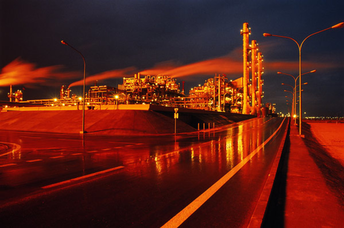 An oil refinery in Mina-Al-Ahmadi, Kuwait