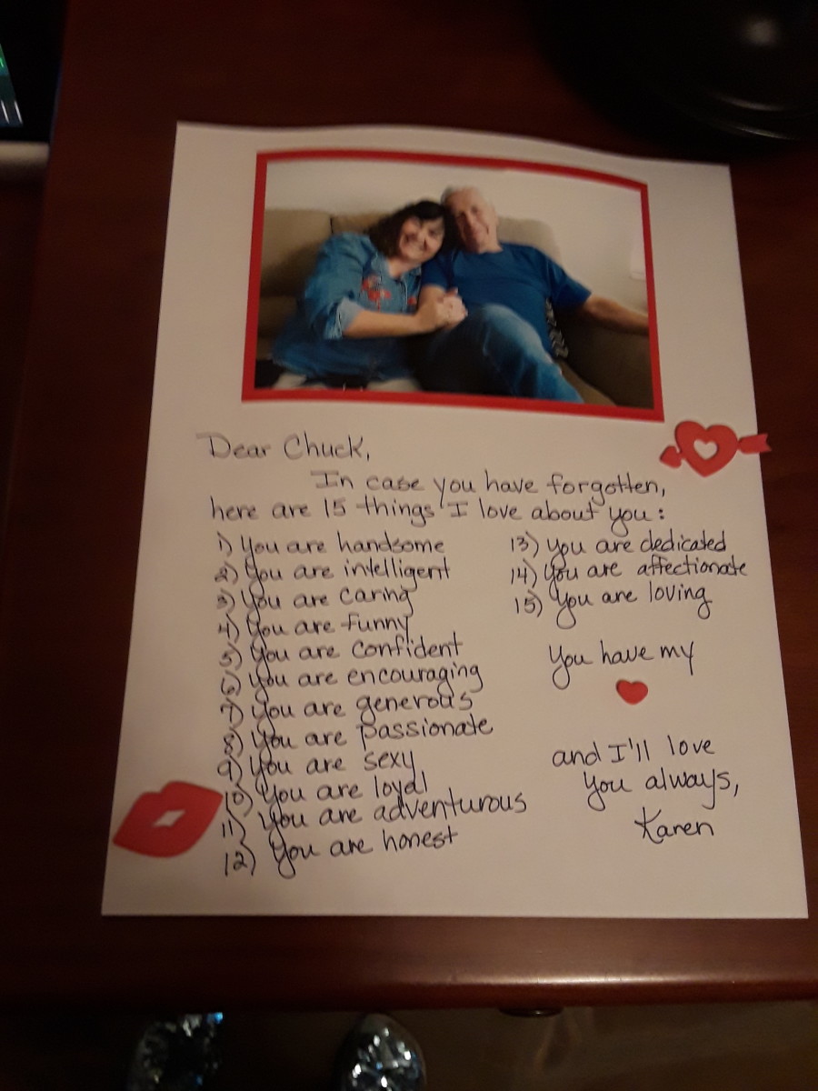 I put this love letter together in 10 minutes start to finish. It did help that I knew where the photo and stickers were. And my husband loved it!