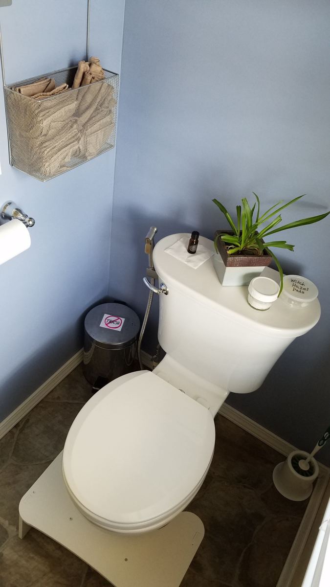 Using cloth toilet paper, a handheld bidet, and toilet stool, along with proper diet, and natural remedies can significantly help hemorrhoids.