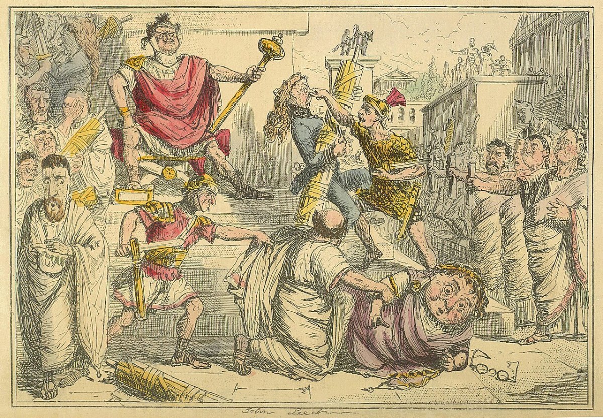 The last king of Rome depicted in a drawing