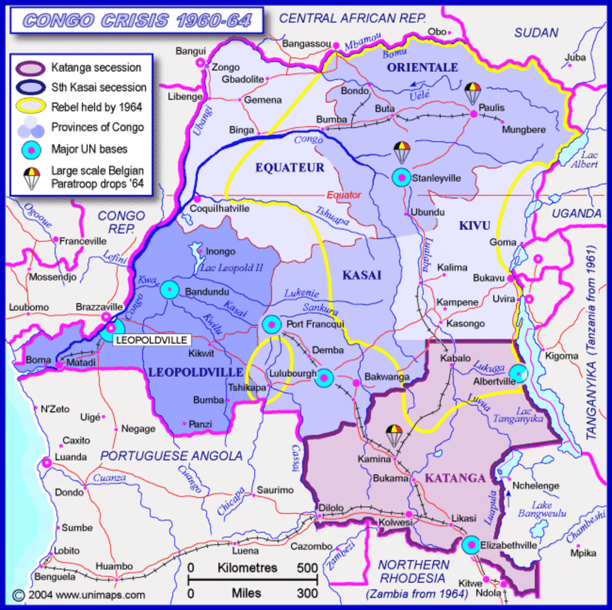 Map of Congo crisis