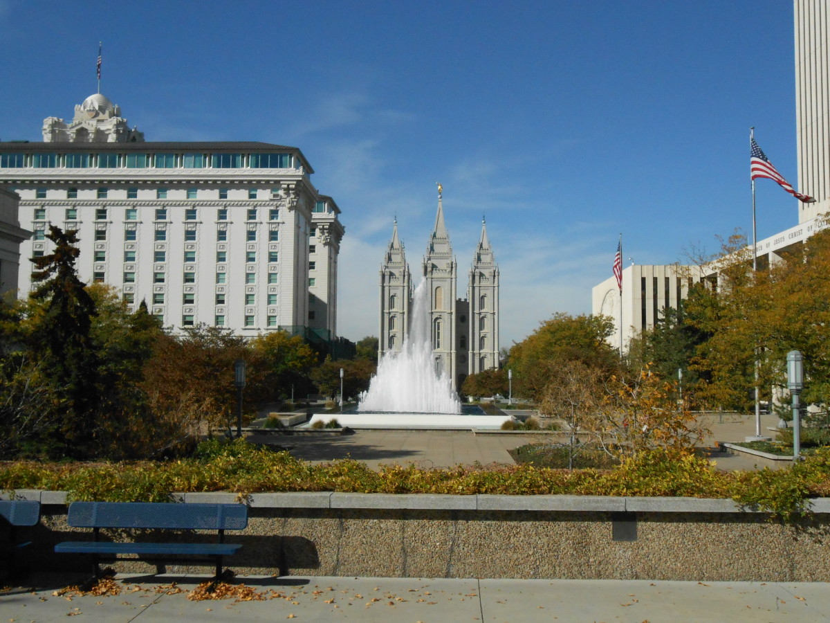 The Mormon Temple is the most popular view to photograph in Salt Lake City, Utah