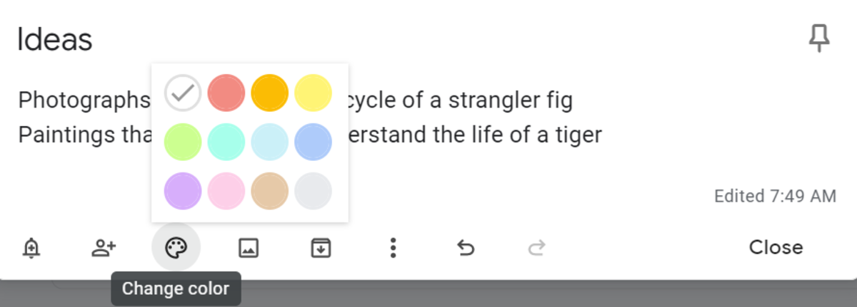 12 Color Options to Color Code Notes in Google Keep