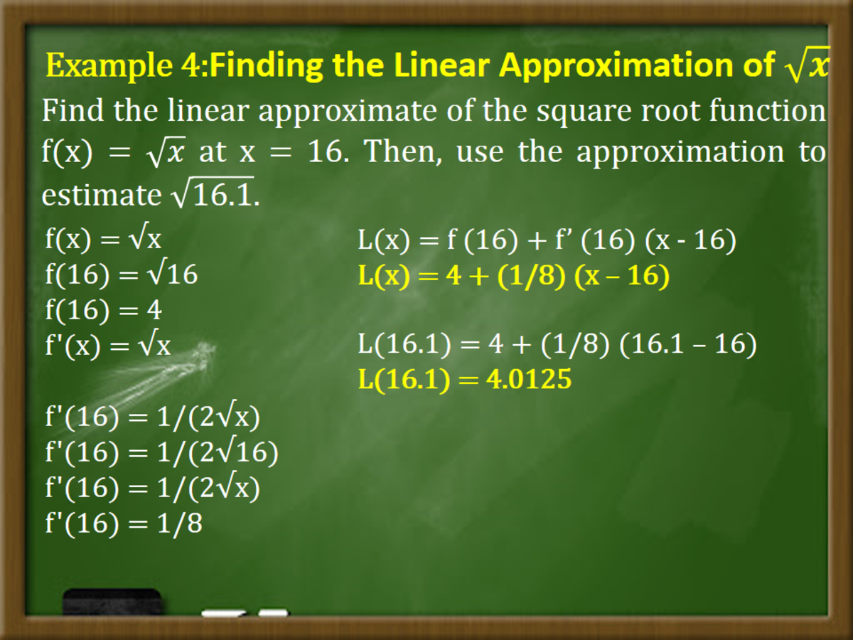 Linear Approximation And Differentials In Calculus Owlcation