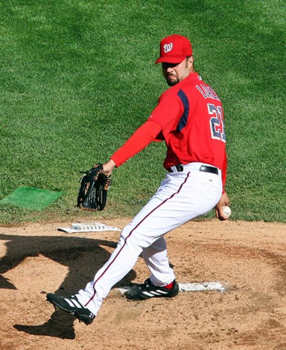 Esteban Loaiza pitched for eight teams in his career, including the Washington Nationals in 2005.
