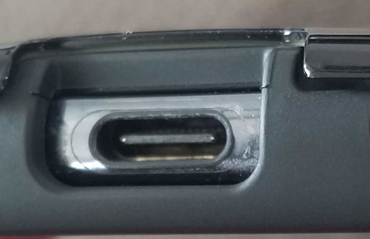 The inner portion of a Redbubble Tough phone case protects phones with a thick rubbery layer