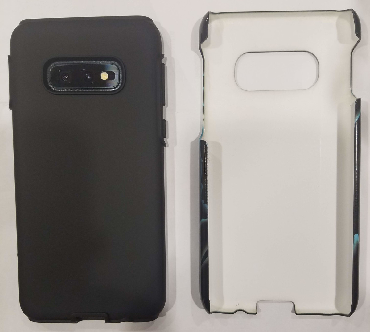 Redbubble Tough phone cases have a tough rubbery inner piece and a snap-on outer piece